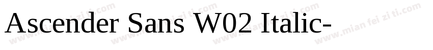 Ascender Sans W02 Italic字体转换